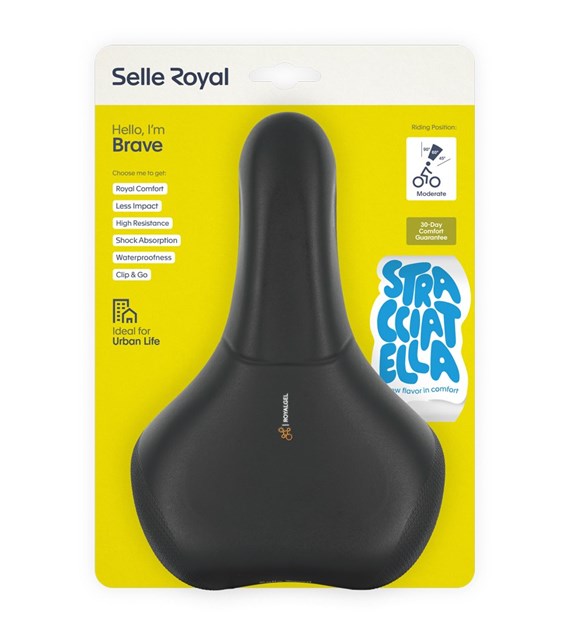 Siodło SELLEROYAL BRAVE STRENGTEX MODERATE 60st. żelowe, elastomery, unisex (NEW 2026)