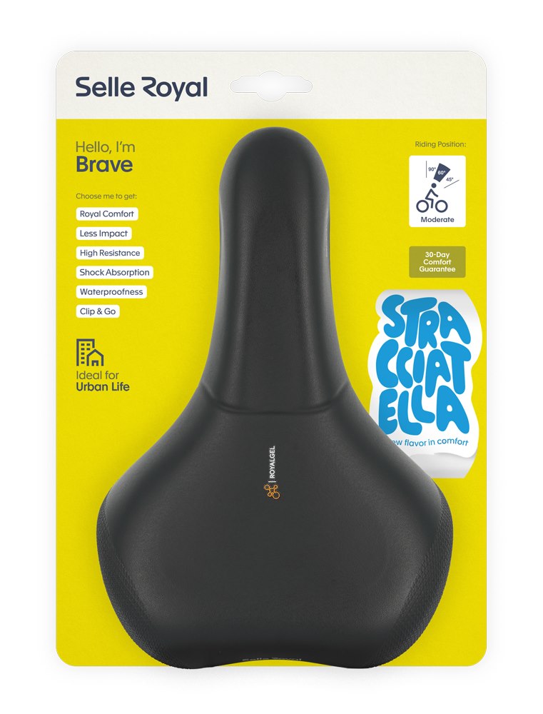 Siodło SELLEROYAL BRAVE STRENGTEX MODERATE 60st. żelowe, elastomery, unisex (NEW 2026)
