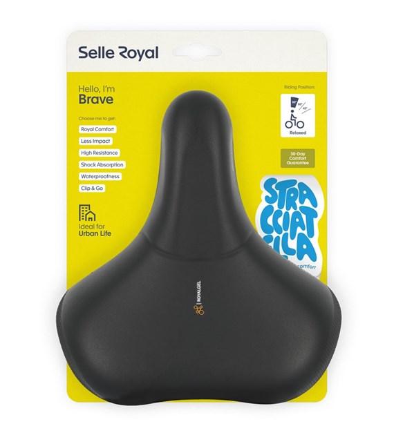 Siodło SELLEROYAL BRAVE STRENGTEX RELAXED 90st. żelowe, elastomery, unisex (NEW 2026)