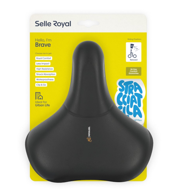 Siodło SELLEROYAL BRAVE STRENGTEX RELAXED 90st. żelowe, elastomery, unisex (NEW 2026)