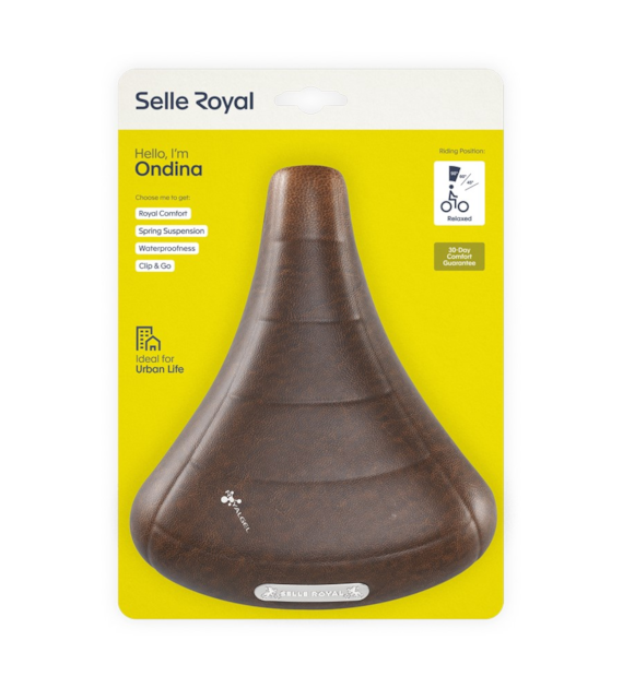 Siodło SELLEROYAL ONDINA BROWN RELAXED 90st. unisex żelowe + sprężyny (NEW)