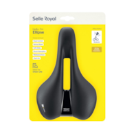 Siodło SELLEROYAL ELLIPSE MODERATE 60st. żelowe + elastomery, ergonomiczny kanał, unisex 474g (NEW)
