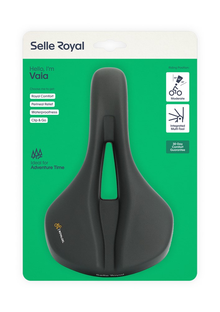 Siodło SELLEROYAL VAIA MODERATE 60st. żelowe, ergonomiczny kanał, unisex, 406g (NEW)