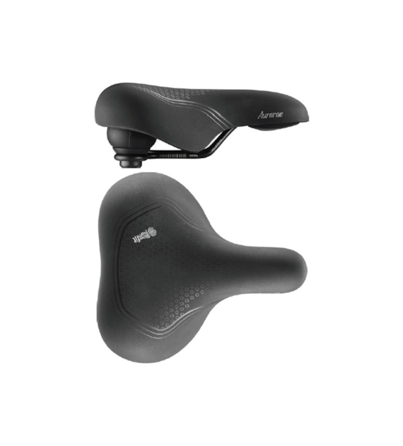 Siodło SELLEROYAL AURORAE RELAXED 90st. unisex Pianka Slow Fit Foam,  Black Soft touch Mokka + elastomery 677g (NEW).