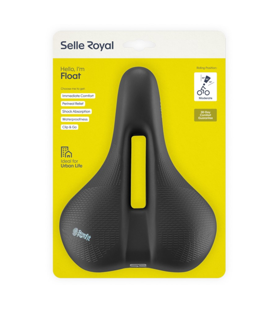 Siodło SELLEROYAL FLOAT MODERATE 60st. Pianka Slow Fit Foam, wycięcie ergonomiczne, unisex (NEW).