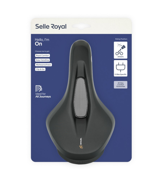 Siodło SELLEROYAL ON OPEN ATHLETIC 45st. żelowe, ergonomiczny kanał, unisex, 465g (NEW)