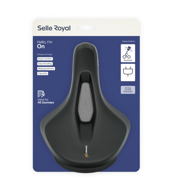 Siodło SELLEROYAL ON OPEN MODERATE 60st. żelowe, ergonomiczny kanał, unisex, 531g (NEW)