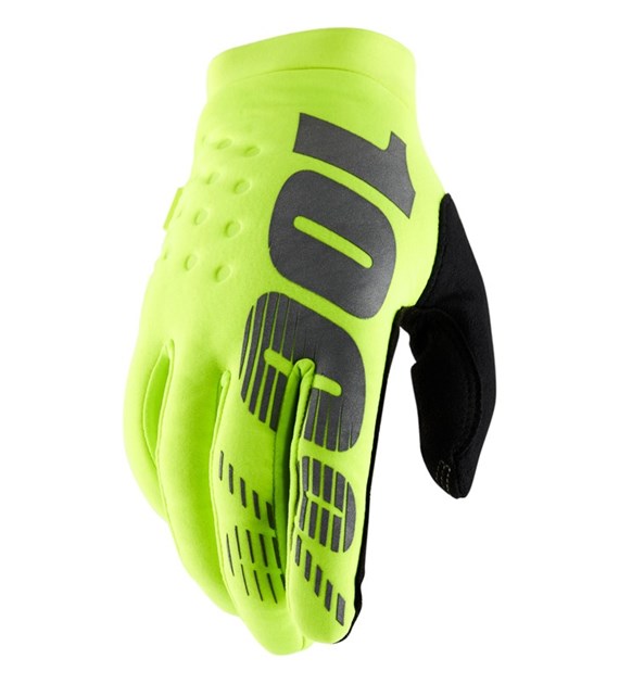 Rękawiczki 100% BRISKER Glove fluo yellow roz. XL (długość dłoni 200-209 mm)