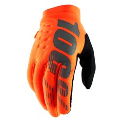Rękawiczki 100% BRISKER Glove fluo orange black roz. S (długość dłoni 181-187 mm)
