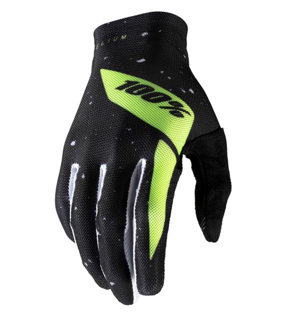 Rękawiczki 100% CELIUM Glove black fluo yellow roz. L (długość dłoni 193-200 mm) (DWZ)