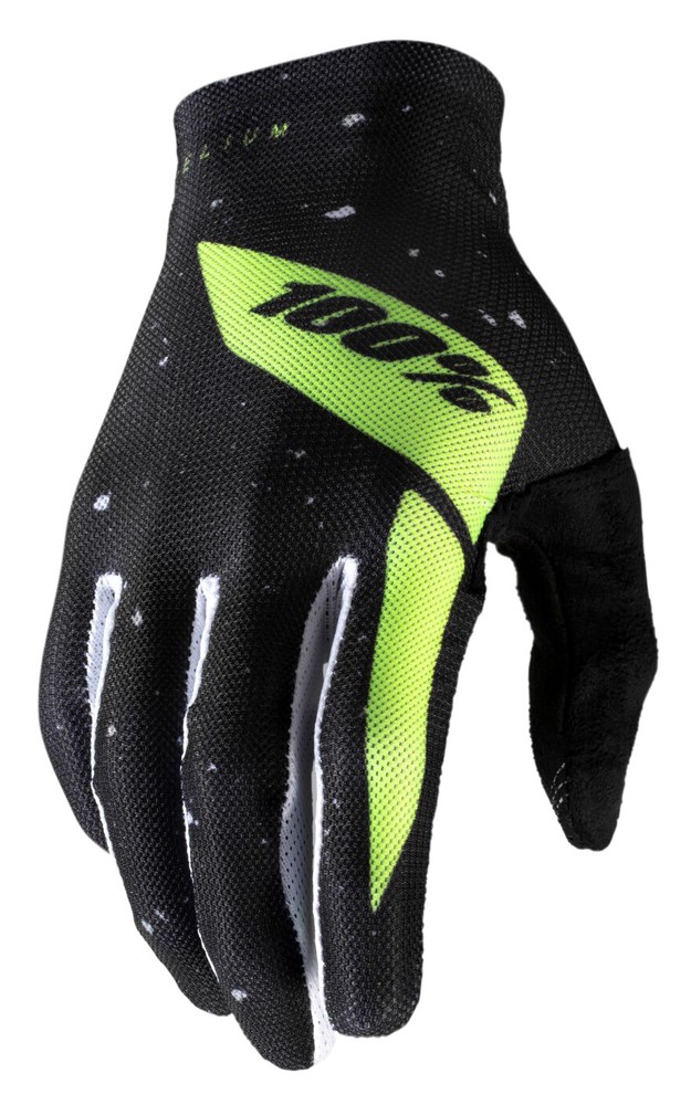 Rękawiczki 100% CELIUM Glove black fluo yellow roz. L (długość dłoni 193-200 mm) (DWZ)