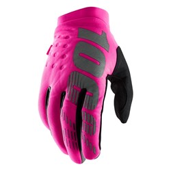 Rękawiczki 100% BRISKER Women's Glove neon pink black roz. M (długość dłoni 174-181 mm)