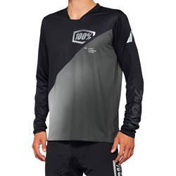 Koszulka męska 100% R-CORE X Jersey długi rękaw black grey roz. M (NEW 2022)