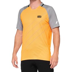 Koszulka męska 100% CELIUM Jersey krótki rękaw orange grey roz. M