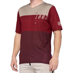 Koszulka męska 100% AIRMATIC Jersey krótki rękaw brick dark red roz. M
