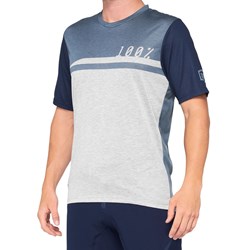 Koszulka męska 100% AIRMATIC Jersey krótki rękaw steel blue grey roz. M