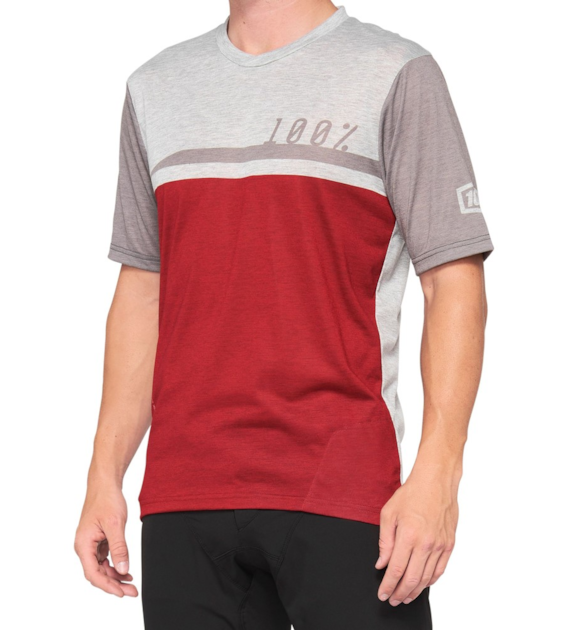 Koszulka męska 100% AIRMATIC Jersey krótki rękaw cherry grey roz. M (NEW 2021)