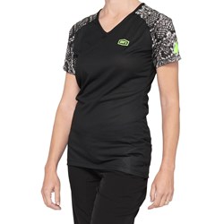 Koszulka damska 100% AIRMATIC Women's Jersey krótki rękaw black python roz. M