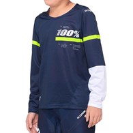 Koszulka juniorska 100% R-CORE Jersey długi rękaw dark blue yellow roz. L (NEW)