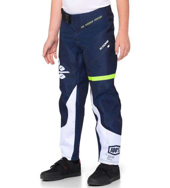 Spodnie juniorskie 100% R-CORE Pants dark blue yellow roz. 26 (40 EUR) (DWZ)