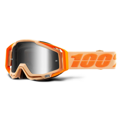 Gogle 100% RACECRAFT SAHARA (Szyba Srebrna Lustrzana Anti-Fog, LT 25%+/-5% + Szyba Przezroczysta Anti-Fog, LT 88%-92% + 10 Zrywek) (WYPRZEDAŻ -50%)