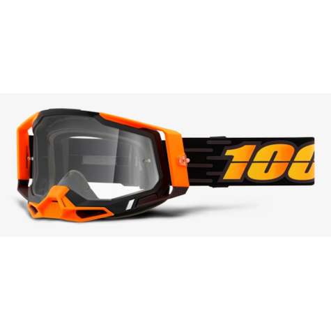 Gogle 100% RACECRAFT 2 COSTUME 2 (Szyba Przezroczysta Anti-Fog, LT 88%-92% + 10 Zrywek) (WYPRZEDAŻ -50%)