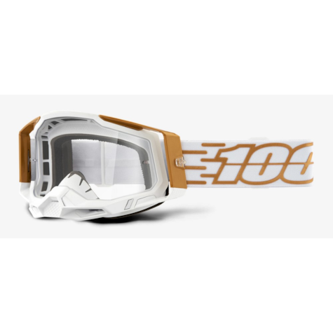 Gogle 100% RACECRAFT 2 MAYFAIR (Szyba Przezroczysta Anti-Fog, LT 88%-92% + 10 Zrywek) (WYPRZEDAŻ -50%)