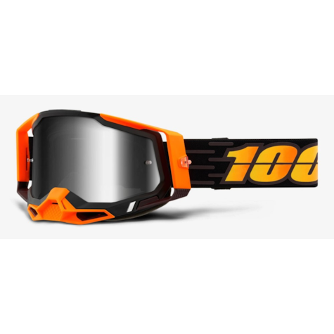 Gogle 100% RACECRAFT 2 COSTUME 2 (Szyba Srebrna Lustrzana Anti-Fog, LT 25%+/-5% + Szyba Przezroczysta Anti-Fog, LT 88%-92% + 10 Zrywek) (WYPRZEDAŻ -50%)