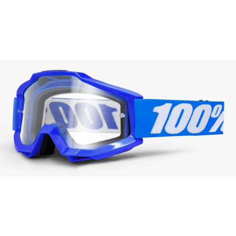 Gogle 100% ACCURI REFLEX BLUE (Szyba Przezroczysta Anti-Fog, LT 88%-92%) (WYPRZEDAŻ -50%)