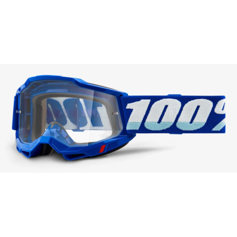 Gogle 100% ACCURI 2 BLUE (Szyba Przezroczysta Anti-Fog, LT 88%-92%) (WYPRZEDAŻ -50%)