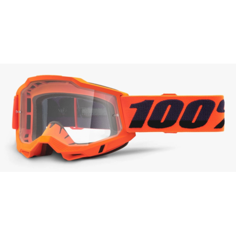Gogle 100% ACCURI 2 ORANGE (Szyba Przezroczysta Anti-Fog, LT 88%-92%) (WYPRZEDAŻ -50%)