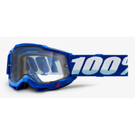 Gogle 100% ACCURI 2 ENDURO MOTO BLUE (Szyba Przezroczysta Podwójna) (WYPRZEDAŻ -50%)