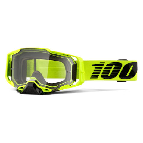 Gogle 100% ARMEGA NUCLEAR CITRUS Clear Lens (Szyba przezroczysta Anti-Fog, LT 88%-92%) (WYPRZEDAŻ -50%)