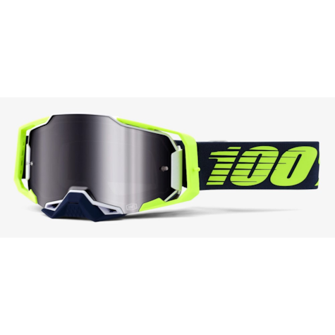 Gogle 100% ARMEGA DEKER Mirros Silver Lens (Szyba Srebrna Lustrzana, LT 25%+/-5%) (WYPRZEDAŻ -50%)