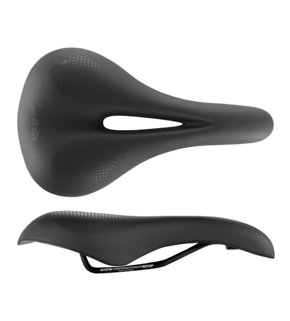 Siodło SELLE ITALIA SPORTOURING S 3 TREKKING FLOW, 280x160mm, Pręty Steel, Żel, 382g (NEW)