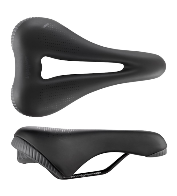 Siodło SELLE ITALIA SPORTOURING ST 1 TREKKING SUPERFLOW, 261x166mm, Pręty Steel, Żel, 477g (NEW)