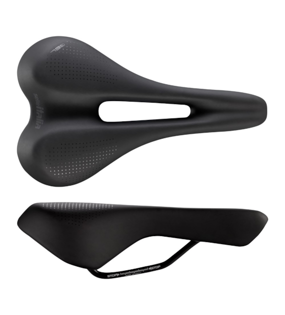 Siodło SELLE ITALIA SPORTOURING ST 3 TREKKING SUPERFLOW, 270x160mm, Pręty Steel, Żel, 406g (NEW)