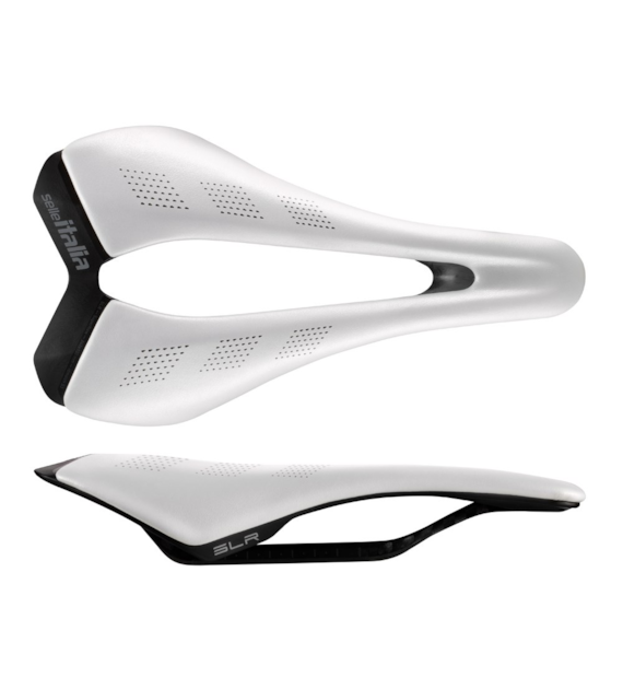 Siodło SELLE ITALIA SLR CARBON S3 WHITE, Pręty Carbon, Waga 118g, Białe (NEW)
