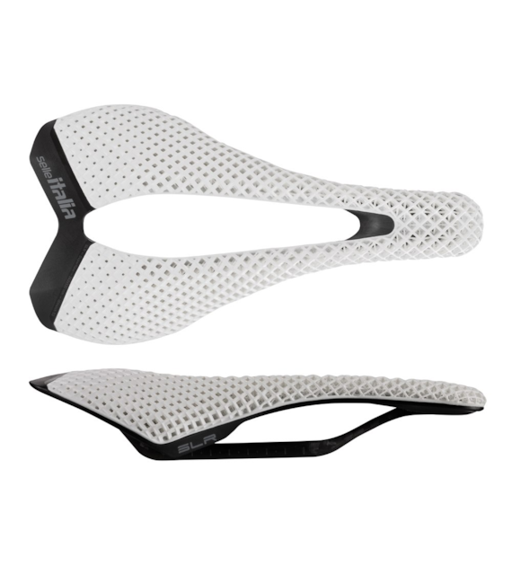 Siodło SELLE ITALIA SLR 3D CARBON S3 WHITE, Pręty Carbon, Waga 137g, Białe (NEW)