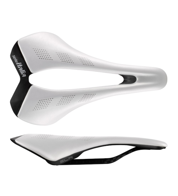 Siodło SELLE ITALIA SLR CARBON L3 WHITE, Pręty Carbon, Waga 122g, Białe (NEW)