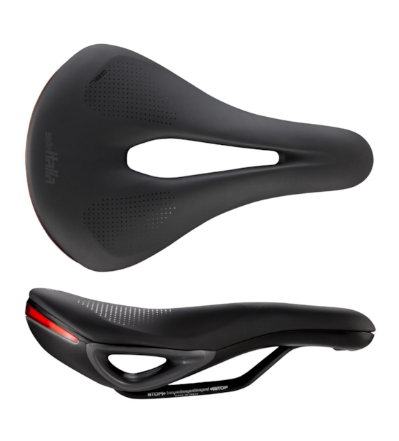 Siodło SELLE ITALIA SPORTOURING ST 7 TREKKING SUPERFLOW, 250x165mm, Pręty Steel, Żel, 475g (NEW)