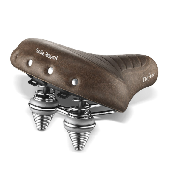 Siodło SELLEROYAL DRIFTER PLUS RELAXED 90st. unisex, żelowe + sprężyny, brązowe (NEW)