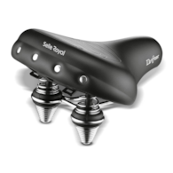 Siodło SELLEROYAL DRIFTER PLUS STRENGTEX RELAXED 90st. unisex, żelowe + sprężyny, czarne (NEW)