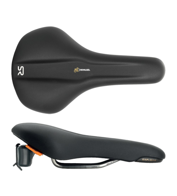 Siodło SELLEROYAL EXPLORA ATHLETIC 45st. żelowe, unisex, zintegrowany multitool, 379g (NEW)