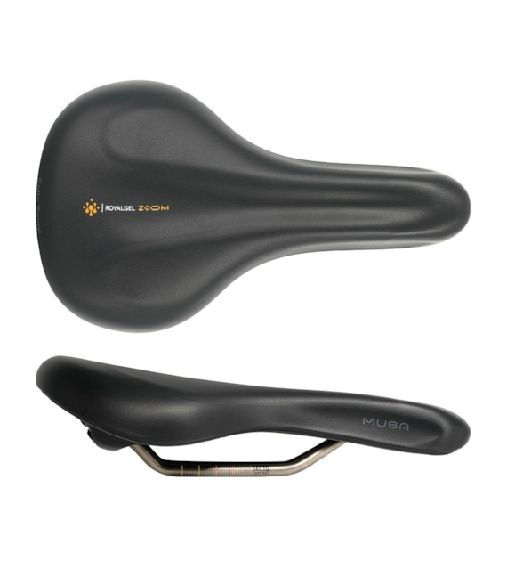 Siodło SELLEROYAL MUSA WIDE ATHLETIC 45st. 155mm, Royalgel Zoom, kanał ergonomiczny, unisex 320g (NEW)