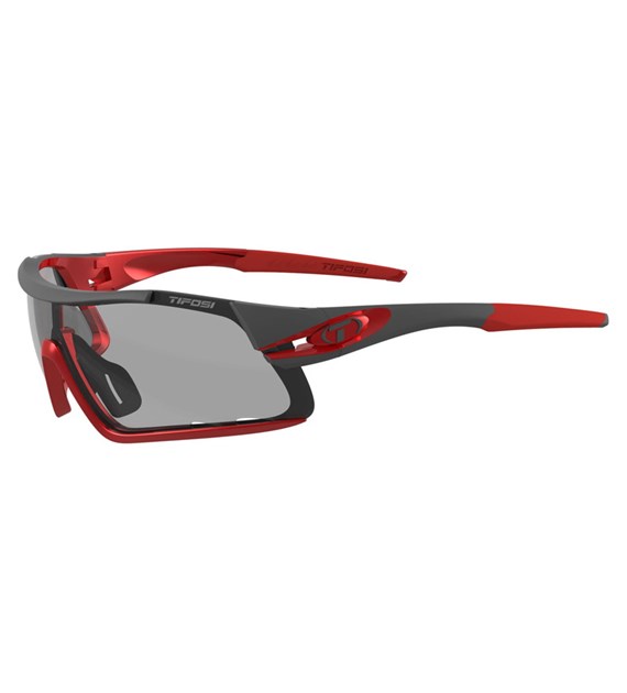 Okulary TIFOSI DAVOS FOTOTEC race red (1 szkło Smoke FOTOCHROM 47,7%-15,2% transmisja światła) (NEW.)(DWZ.)