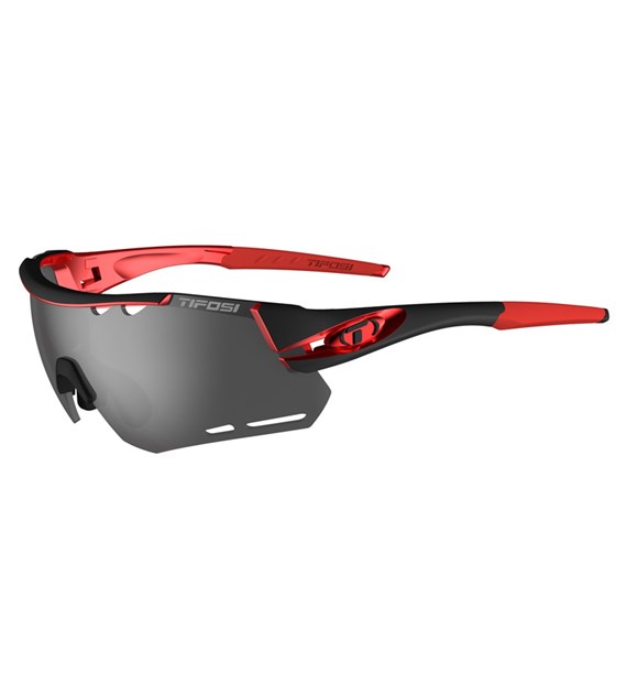 Okulary TIFOSI ALLIANT black red (3szkła Smoke 15,4% transmisja światła, AC Red, Clear) (DWZ)