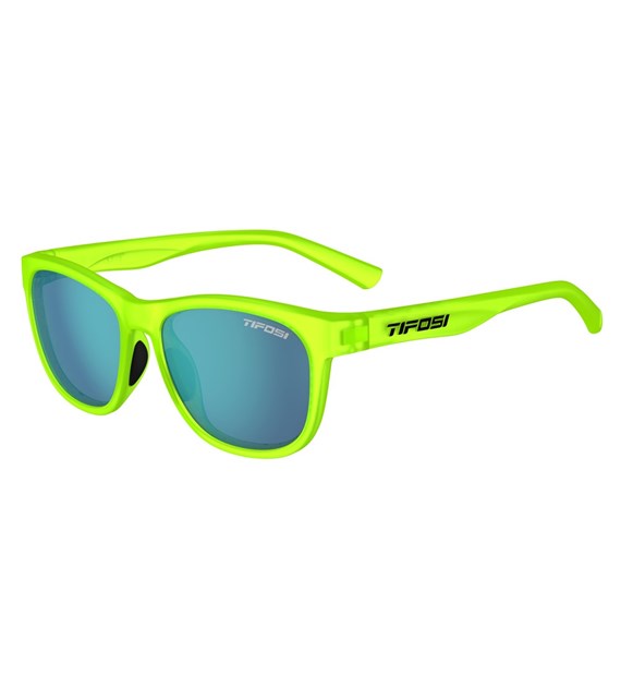 Okulary TIFOSI SWANK Satin Electric Green (1 szkło Smoke Bright Blue 11,2% transmisja światła) (NEW)