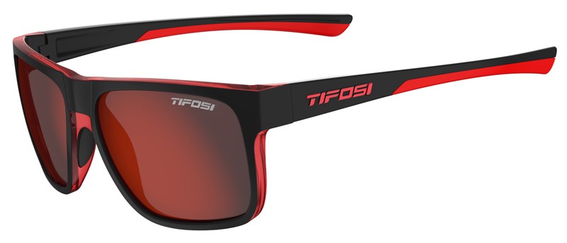 Okulary TIFOSI SWICK satin black/crimson (1szkło Smoke Red Mirror 15% transmisji światła) (NEW)