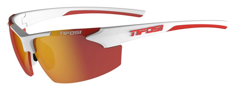 Okulary TIFOSI TRACK white/red (1 szkło Smoke Red Mirror 15% transmisji światła) (NEW)